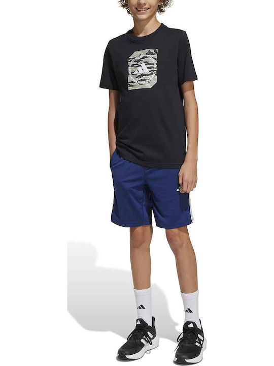 Kinder-T-Shirt Schwarz Camo Box