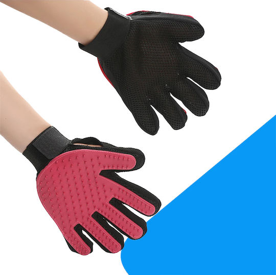 Coat Care Glove for Long-Haired Dogs for Coat Cleaning Pink