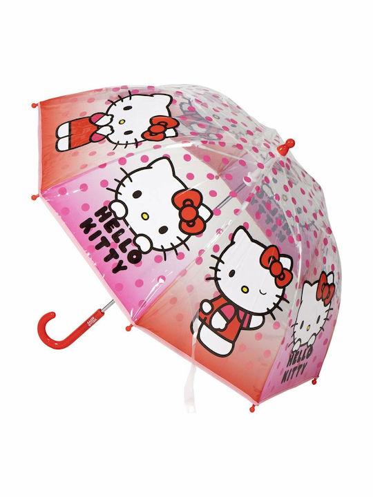 Hello Kitty Umbrelă pentru copii Baston Roz cu diametrul de 45cm.