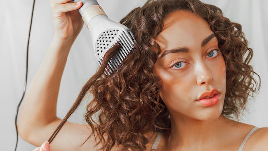 Cecotec Bamba Ceramiccare Ceramic Electric Brush with Air & Rotating Head for Straightening and Curls 1400W