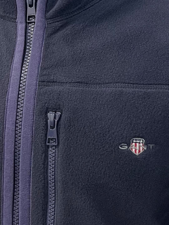 Men's Fleece Cardigan Evening Blue