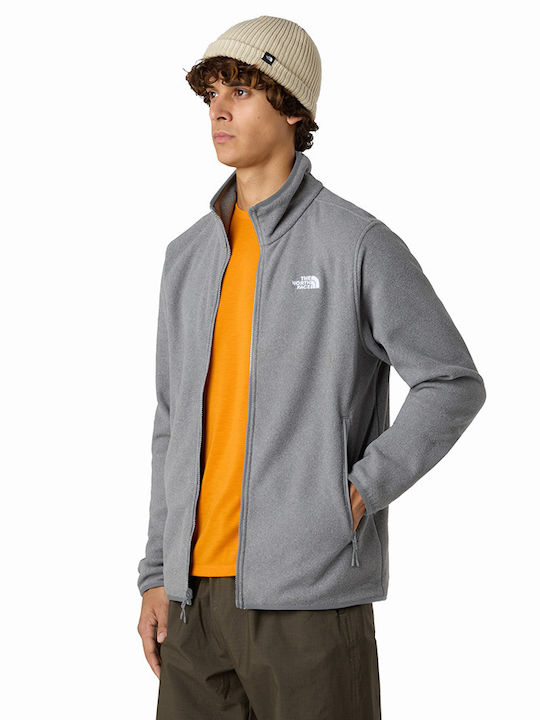 Glacier Full Men's Fleece Cardigan Grey
