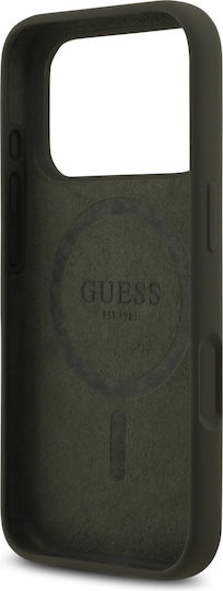 Guess Silicone Triangle Logo Magsafe Back Cover Silicon Kaki (iPhone 17 Pro)
