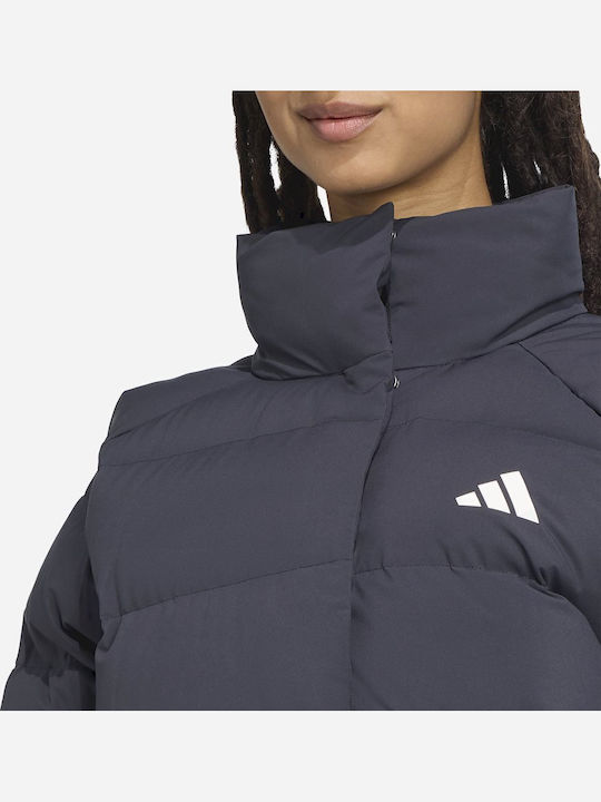Helionic Damen Puffer Jacke für Winter Schwarz