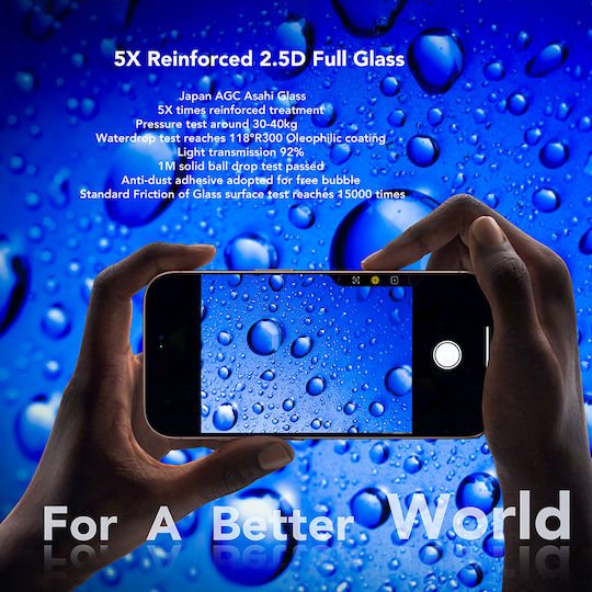 ANANK 2.5D Закалено стъкло за цялото лице Черен (iPhone Air)