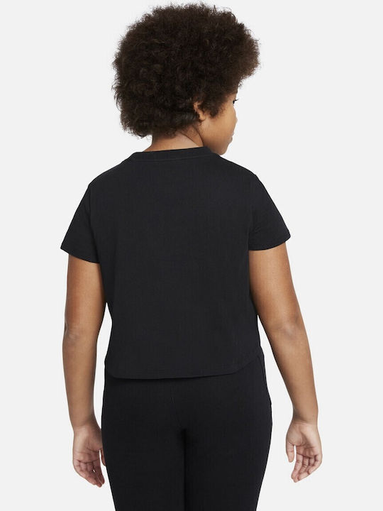 Παιδικό Crop Top Κοντομάνικο Μαύρο Futura