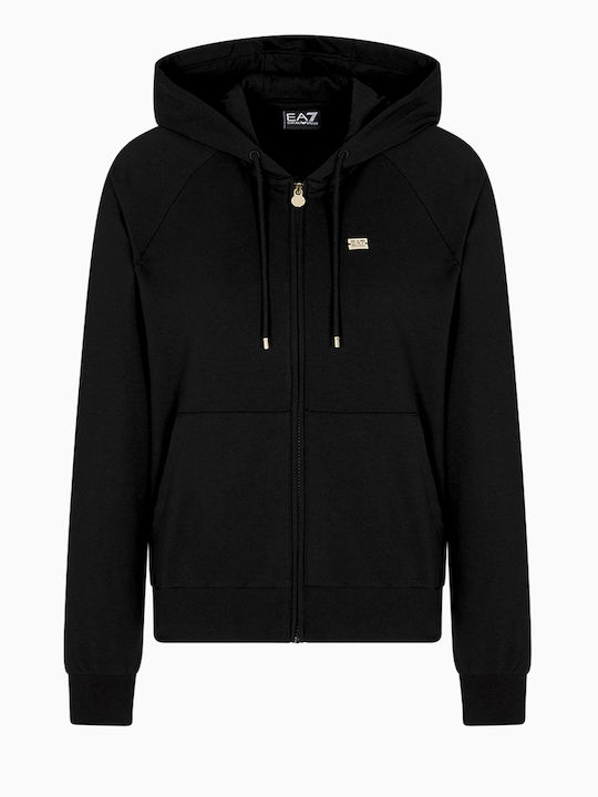 Women's Sweatshirt Jacket Hooded Black