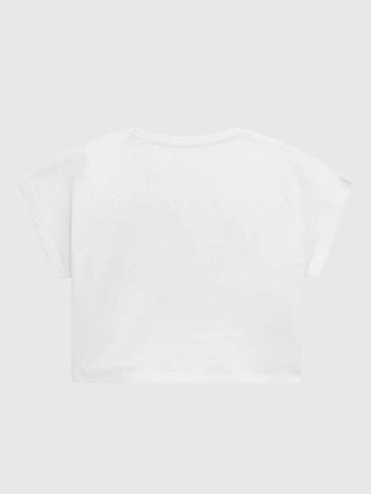 Kids' Crop Top Short Sleeve White