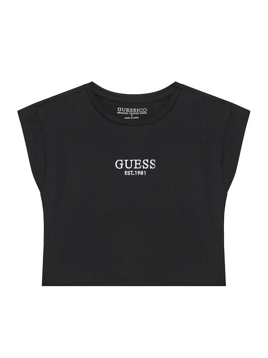 Παιδικό Crop Top Κοντομάνικο Black