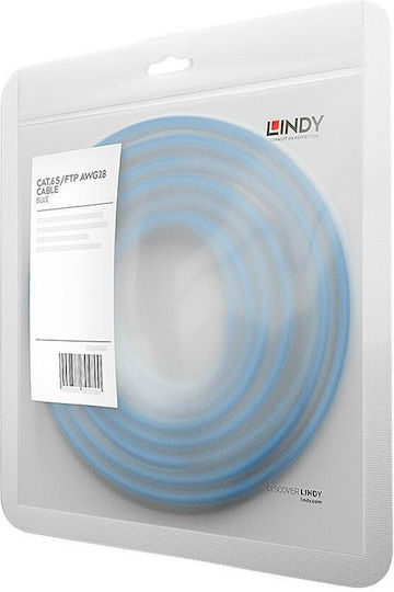 Lindy S/FTP Cat.6 (Gigabit) Καλώδιο Δικτύου Ethernet 1.5m Μπλε