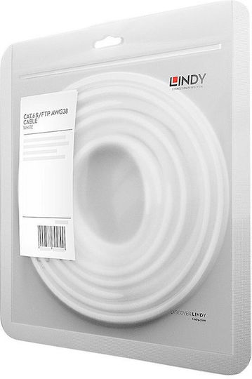 Lindy S/FTP Cat.6 Gigabit Ethernet Network Cable 1.5m White