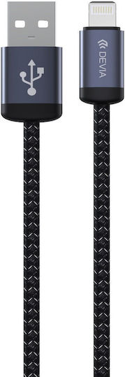 Devia Gracious USB 2.0 Cable USB-C male - USB-A Μαύρο 1m 108035