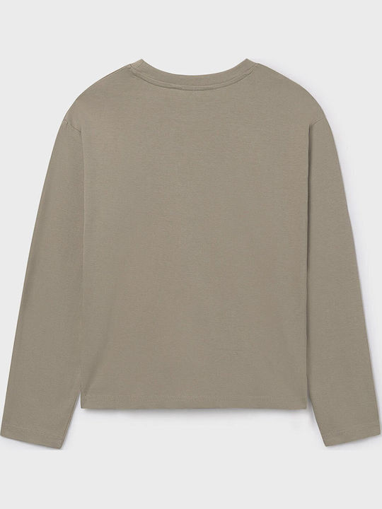 Kids' Shirt Long Sleeve Khaki Basic