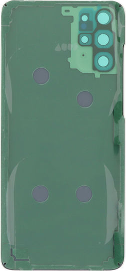 Battery Cover 5g Battery Door + Battery Door Adhesive + Back Camera Lens Bezel White for Galaxy S20+