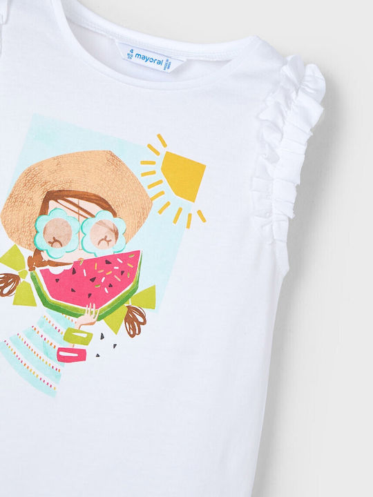 Bluză pentru copii Fără mâneci Alb-apă Summer Girl