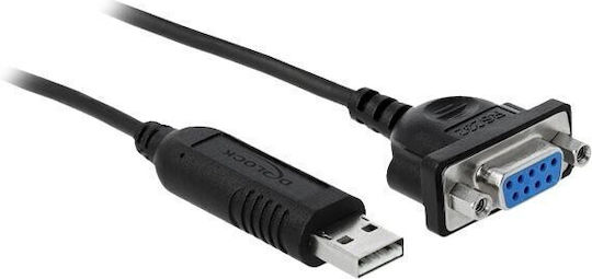 DeLock Cable Usb Μετατροπέας USB-A male σε Serial male 1τμχ