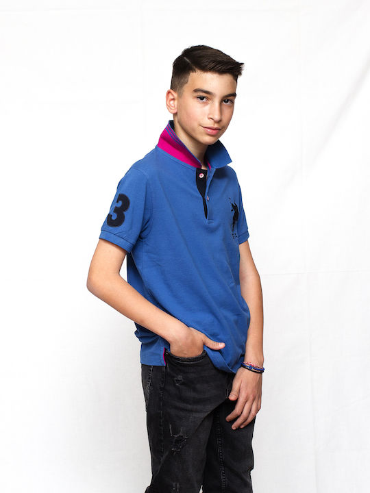 Kinderpolo Kurzarm Blau