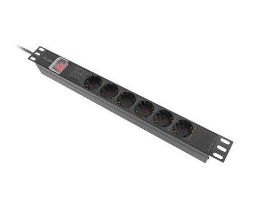 Lanberg Rack Power Strip PDU-06F-0200-IEC-BK 1pcs