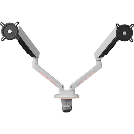 One For All Stand Desk Mounted for 2 Monitors with Arm White (DM8220)