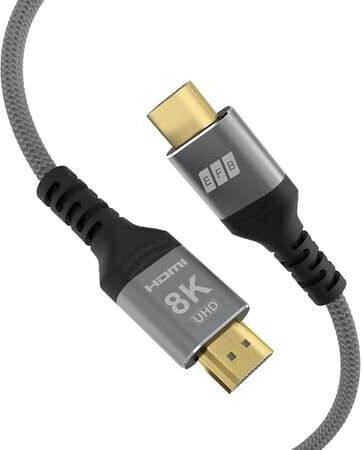 EFB HDMI 2.1 Ultra High Speed 48Gbps 4K 120Hz HDR VRR Kabel HDMI-Stecker - HDMI-Stecker 3m Schwarz