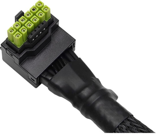 Asrock Netzkabel 12v-2x6 600w L-Typ 90° 70 cm Schwarz 90-ucx060-71xcab