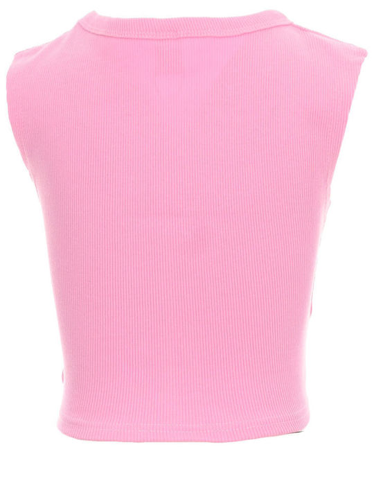Kids' Crop Top Sleeveless Pink