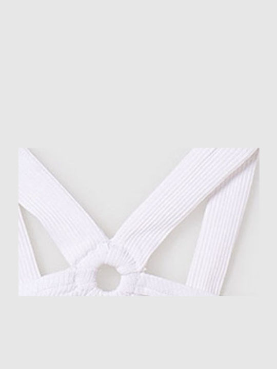 Kids Sleeveless White Blouse