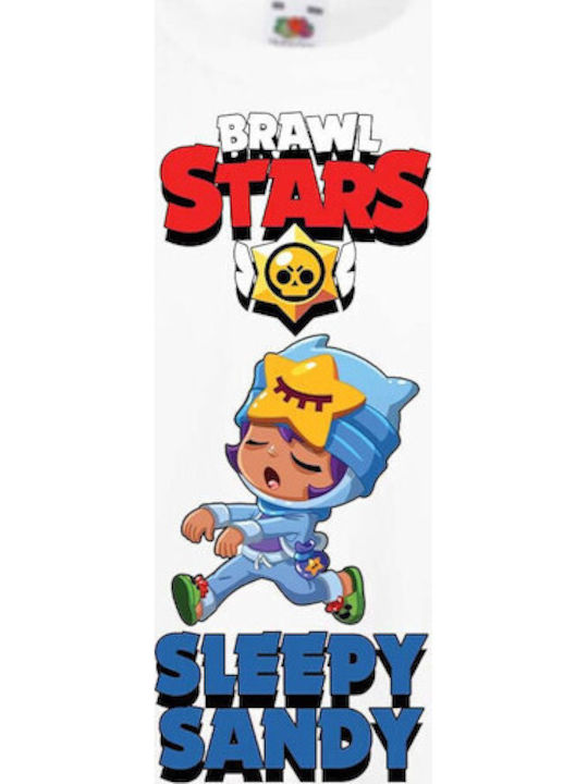 Детска тениска Tralala Brawl Stars Sleepy Sandy бяла