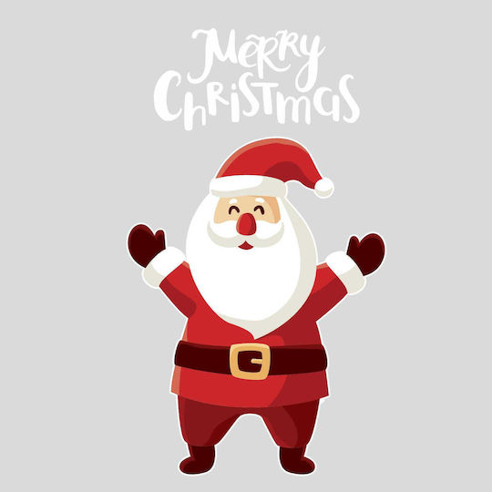Αυτοκόλλητο Santa Claus Merry Christmas 75x130