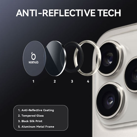 Apple Iphone 17 Pro Northjo Κρίκοι Προστασίας Κάμερα Grey