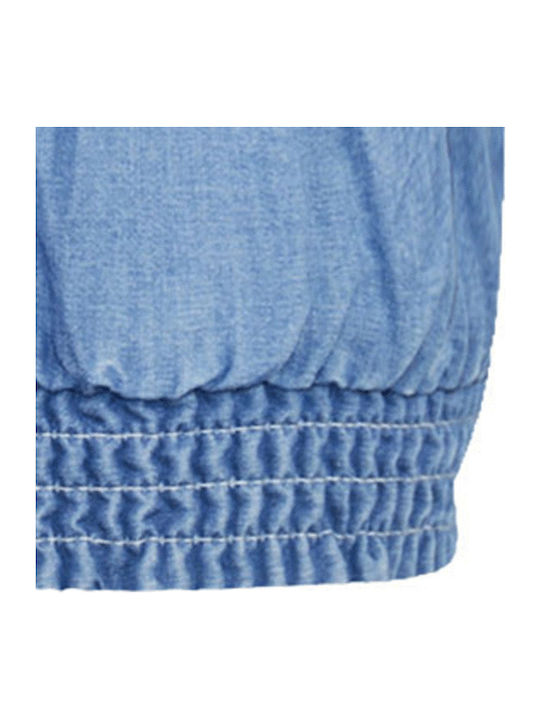 Παιδικό Crop Top Κοντομάνικο Μπλε