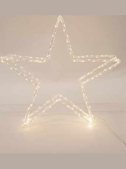 Eurolamp Plastic Illuminated Christmas Decorative Star 46x8.5x46cm White