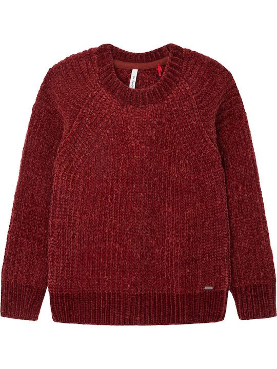 Kids' Sweater Long Sleeve Burgundy Xamira