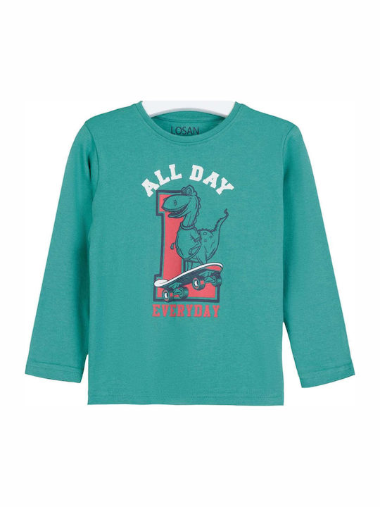 Bluza Pentru Copii Cu Mâneci Lungi Verde
