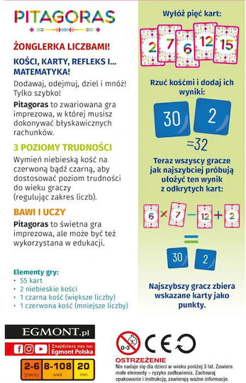 Board Game Pythagoras for 2-6 Players 8+ Years Old (PL) Egmont