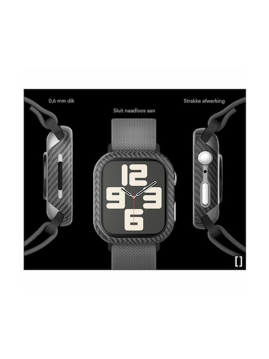 Nekit Kevlar Protection Case in Black color for Apple Watch 11, Apple Watch 10 42mm