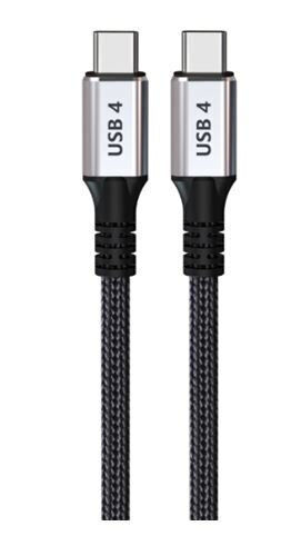 TB Print Braided Thunderbolt 4 Cable 100W Μαύρο 2m (AKTBXIACCTB200B)
