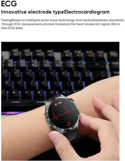 Microwear MT300 48mm Smartwatch mit Pulsmesser (Gray)