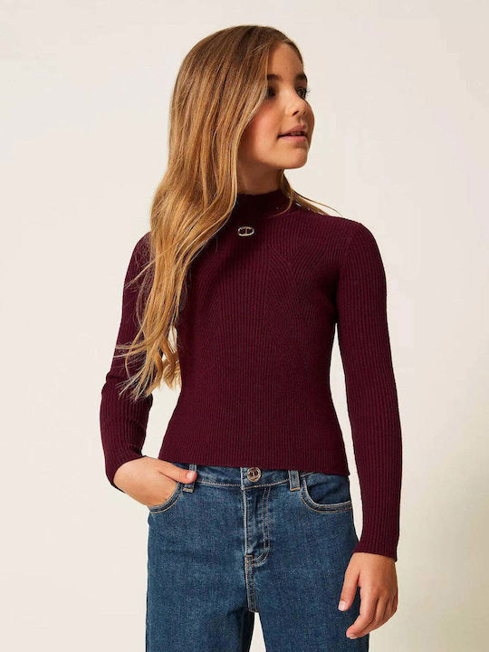 Kinderpullover Langarm Burgundy Red