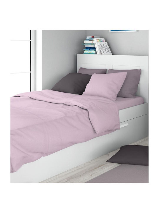 Dimcol Husă de Pilotă Bumbac Single 160x240 Solid 506 Light Purple