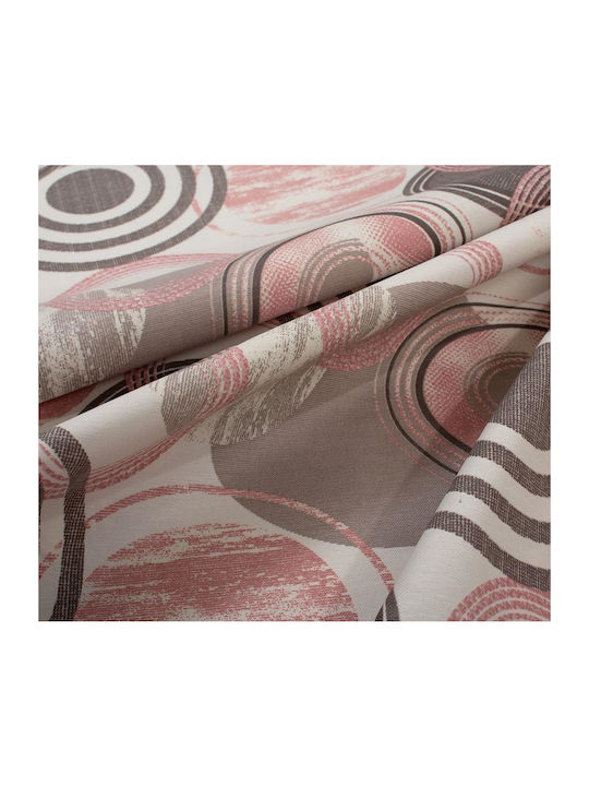Dimcol Tablecloth Stain Resistant Circles 469 Coral 140x180cm