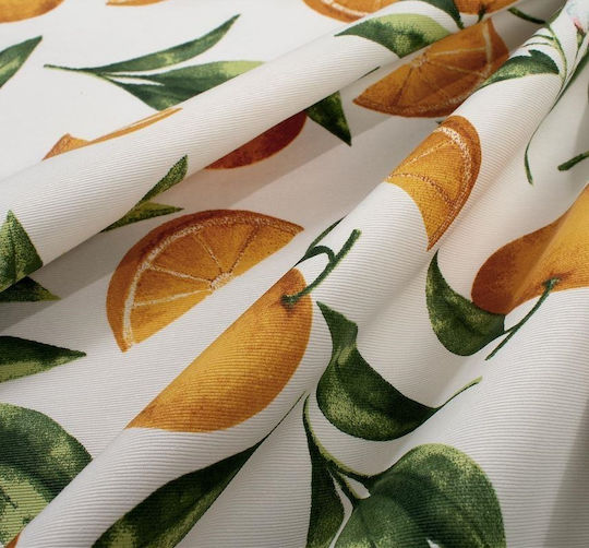 Dimcol Tablecloth Stain Resistant Set 2pcs Oranges 474 White-orange 140x220cm