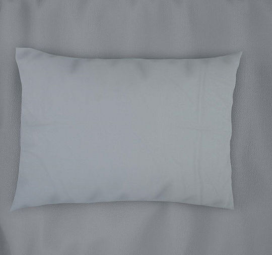 Dimcol Μαξιλαροθήκη με Φάσα Light Blue-grey 50x70εκ.