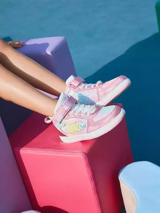 Kinder Sneakers Hoch Rosa