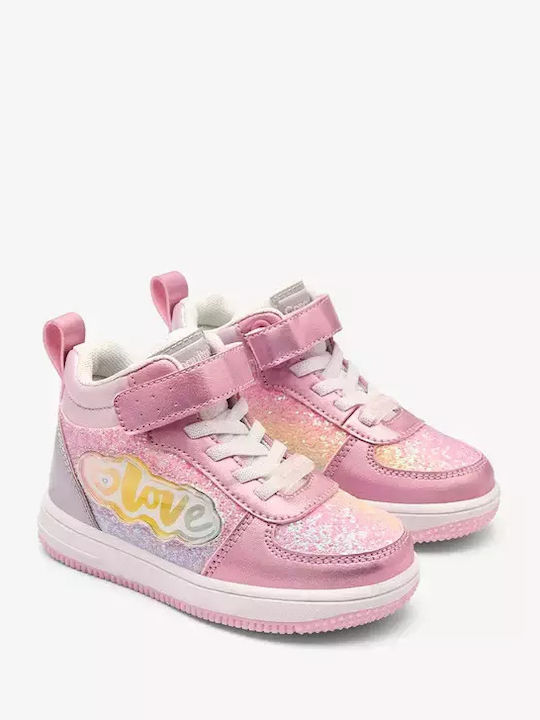 Kinder Sneakers Hoch Rosa