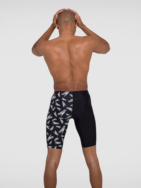 Speedo Allover V-Cut Αγωνιστικό Jammer Μαγιό Μαύρο