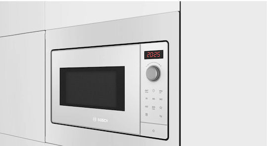 Bosch Εντοιχιζόμενος Φούρνος Μικροκυμάτων 20lt Λευκός