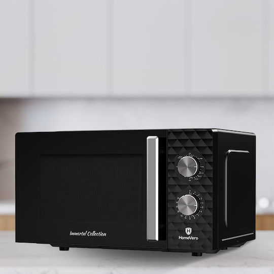HomeVero Microwave Oven with Grill 20lt Black