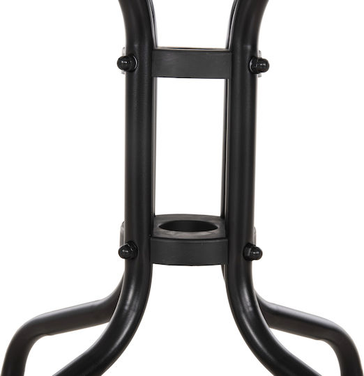 Metal Masa auxiliară pentru spații exterioare mici Figo Negru 45x45cm