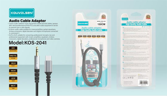 Kouvolsen USB 2.0 Kabel USB-C männlich - 3.5mm 1.5m (KOS-2041)